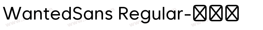 WantedSans Regular字体转换